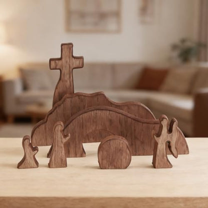 Empty Tomb Easter Scene for Christian Decoration, Nativity Jesus Tomb Set
