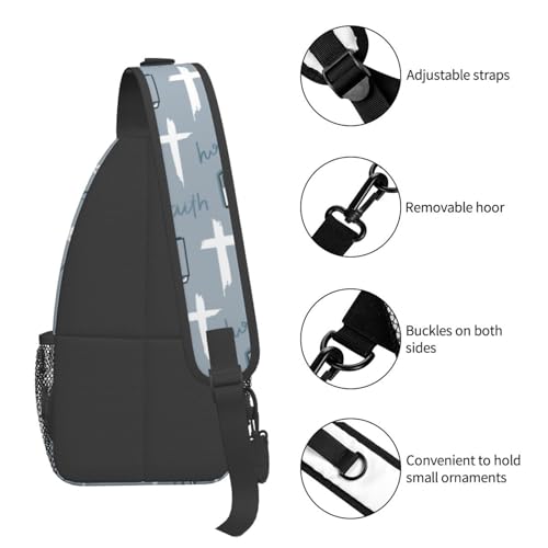 Jesus Crossbody Sling Bag For Women Men Fashion Jesus Christian Cross Chest Bag Shoulder Sling Backpack Daypack For Sport Travel Hiking - color: Jesus Christian Cross 7