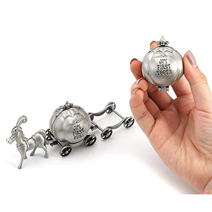 Silver Tooth Holder My First Tooth and Curl Keepsake Box Set for Child Kids