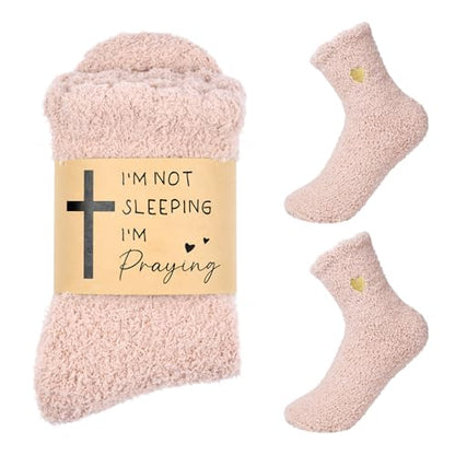 Fuzzy Socks for Women Mothers Day Self Care Book Lovers Christian Birthday Gifts - color: Pink