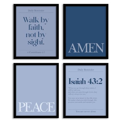 WEFKODO Christian Bible Verse Inspirational Wall Art 8x10 Decor Unframed - color: white-bible1