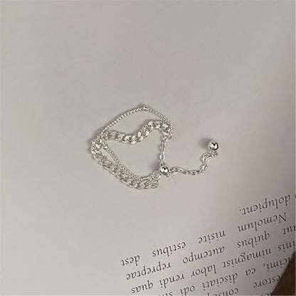 925 Sterling Silver Adjustable Link Chain Rings for Women Daughter - color: Style 3-Silver