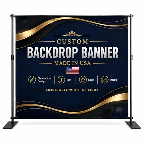 custom backdrop banner stand by BCB custom banner with stand Printed in USA - color: Backdrop Banner with Stand