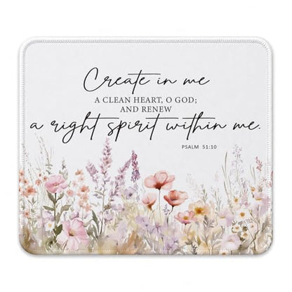 QIYUHOY Christian Inspirational Floral Mouse Pad, 9.5x7.9 Inch - color: great in me
