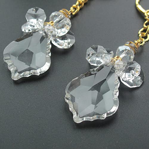 WE 12 Pcs Angel Crystal Keychains, Organza Bag Wedding Party Favors