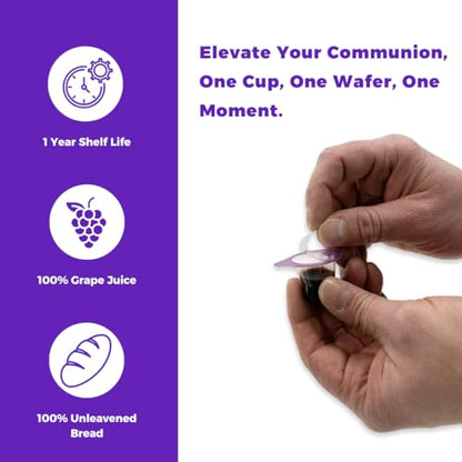 Kingdom Prefilled Communion Cup with Wafers(10ct-Red Juice) Sealed in a Single-Serving Container with Upto 1 Year Shelf Life, Perfect for Holy Eucharist Celebration in Hospitals,Summer Camps,and More - size: 10 Count (Pack of 1)
