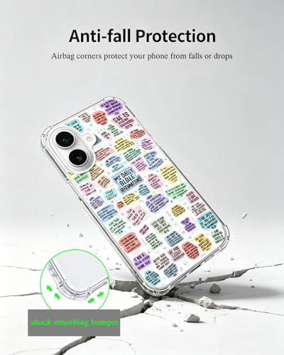 Bible Verses Phone Case Compatible with iPhone 17, Affirmation Quotes Aesthetic Phone Cover for iPhone 17 - color: Affirmation Quotes