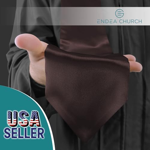 Premium Choir Traditional Stole - Solid Color - Satin - Unisex - color: Brown