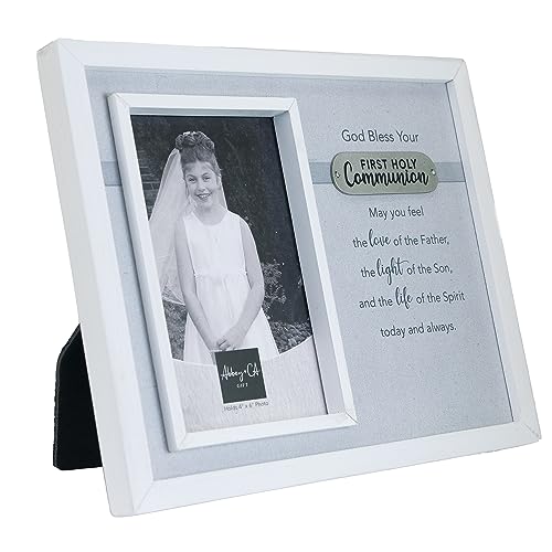 Abbey + CA Gift First Holy Communion Photo Frame, First Communion Gift for Boys and Girls, for 4-inch by 6-inch Photo