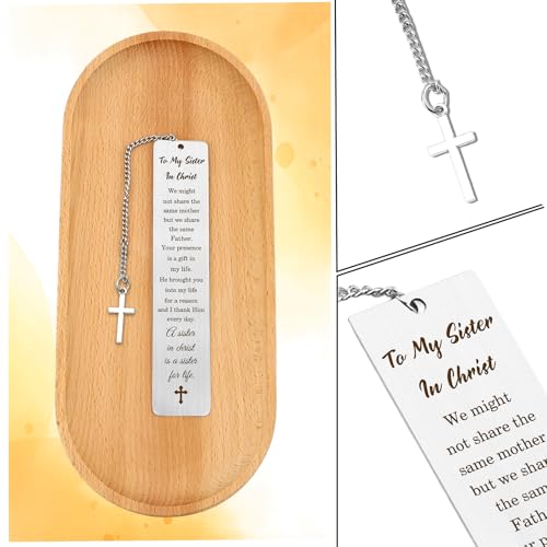 Sister in Christ Gifts for Women Bible Bookmark Christian Mothers Day Gifts Faith Based Religious Spiritual Gift Christmas Birthday Valentines Day Presents for Soul Sister Best Friend Bestie BFF