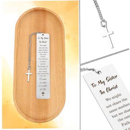 Sister in Christ Gifts for Women Bible Bookmark Christian Mothers Day Gifts Faith Based Religious Spiritual Gift Christmas Birthday Valentines Day Presents for Soul Sister Best Friend Bestie BFF