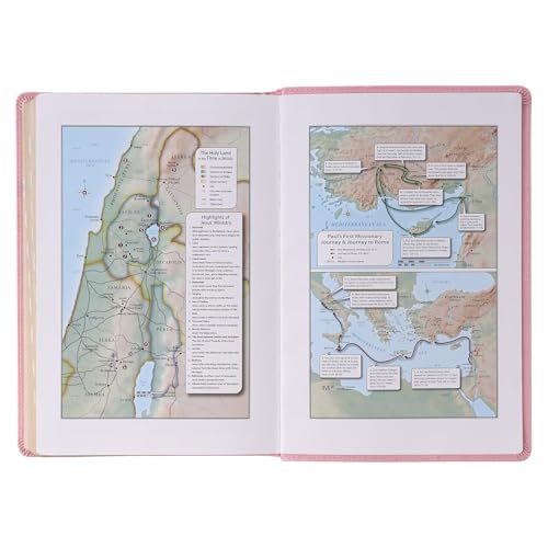 Personalized Pink KJV Bible, Custom Engraved Giant Print Holy Bible, Leathersoft, Red Letter, Thumb Index & Ribbon Marker - Add Any Text - Ideal Gift for Baptism, Confirmation, or Wedding