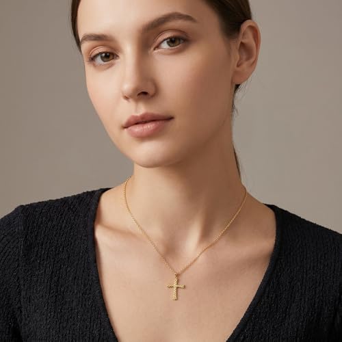 KQ&TTENG 14k Gold Plated Four Leaf Clover Necklace Irish Jewelry Wedding Anniversary Birthday Gifts for Women Wife Mom Girlfriend - color: A08