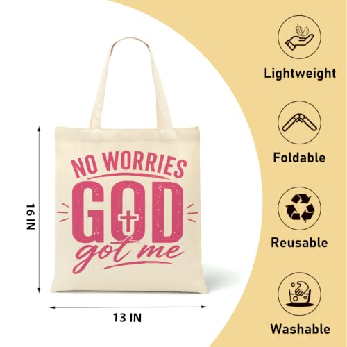 Faith Canvas Tote Bag, Christian Gifts for Women Mama Sister Inspirational Bible Verse Birthday Christmas - color: Christian 878