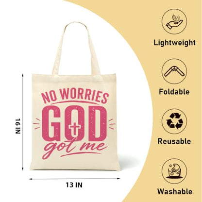 Faith Canvas Tote Bag, Christian Gifts for Women Mama Sister Inspirational Bible Verse Birthday Christmas - color: Christian 878