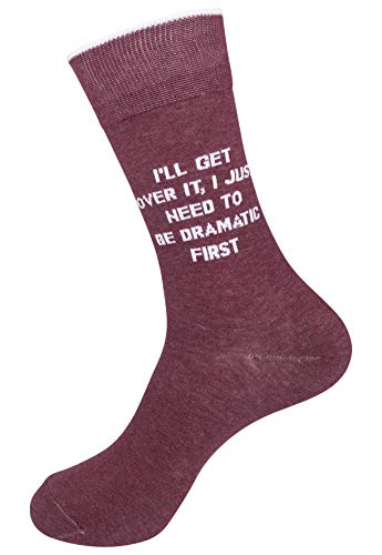 FUNATIC Socks with Funny and Profane Sayings, Sarcastic Gift for Men Women - color: Dramatic