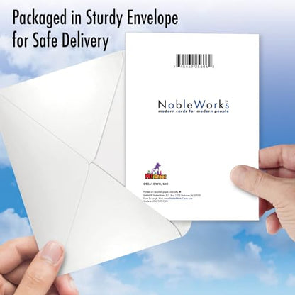 NobleWorks Funny Get Well Cards After Surgery 1 Get Well Card with Envelope Wildlife Toilet Humor Joke, Funny Thinking of You Notecard Could Be Worse for Animal Lovers C9361GWG - style: Could Be Worse