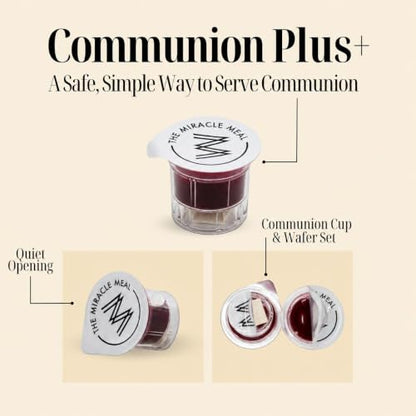 Miracle Meal Prefilled Communion Plus Cups & Wafer Set, Box of 100 Plus - size: Box of 100 Plus