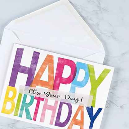 Current Confetti Fun Happy Birthday Greeting Card Set - Value Pack of 20 Cards With White Envelopes, 10 Designs, Large 5" x 7" Assortment - style: Confetti Fun
