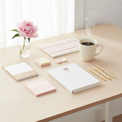 Pearhead Fabric Hardcover Journal Notebook 6x8 – Pointelle Embroidered College-Ruled Writing Journal with 200 Lined Pages, Pink - color: White Pointelle Fabric Journal