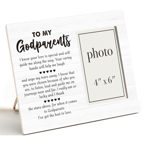 Godparents Gifts for Baptism Picture Frame, Godparent Proposal Gifts - color: Godparents