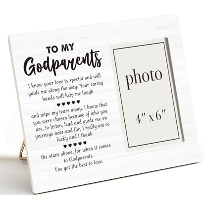 Godparents Gifts for Baptism Picture Frame, Godparent Proposal Gifts - color: Godparents