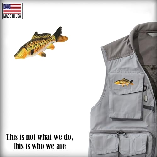Carp Pin, Fish, Lapel, Fisherman, Fishing, Hat, Pins, Brooch, Brooches, Jewelry, Gift, Handmade in the USA, 200 Fish Designs Available. F077Z - color: Hand Painted
