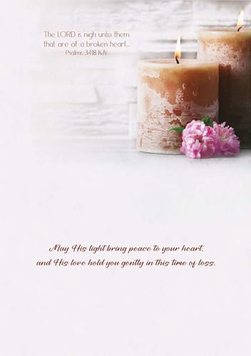 KJV Candle Sympathy Card, 1 Count - color: With Deepest Sympathy