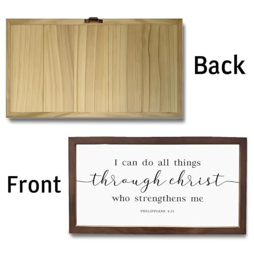 Christian Decor, I Can Do All Things Through Christ Who Slungfhens Me Philippians 4:13 Sign, Bible Verse Wall Art, Inspirational Wall Decor, Motivational Gift for Friends Family - color: PHILIPPIANS 4:13