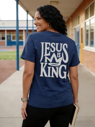 Christian Shirts for Women Religious Saying Tshirt Bible Verse Tee Tops - color: 01-dark Blue, size: XX-Large