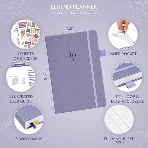 Legend Bible Study Journal for Women, Guide Notebook for Notes Lavender - color: Lavender