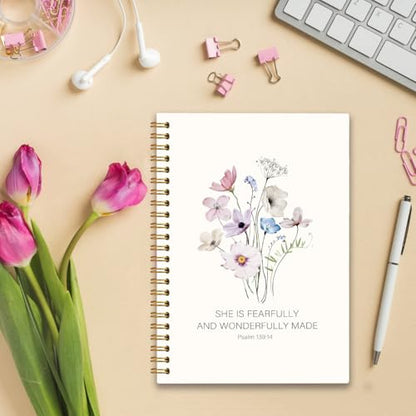 UYlKG Christian Notebook for Women, Christian Art Gifts Journal, Prayer Journal for Women, Bible Journaling Notebook,80 Sheets 5.8x8.3,Psalm 139:14 - color: Psalm 139:14(Style1)
