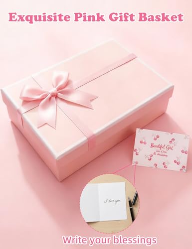 14PCS Halloween Gifts for Teen Girls - Teen Girl Gifts Trendy Stuff Basket - color: Pink