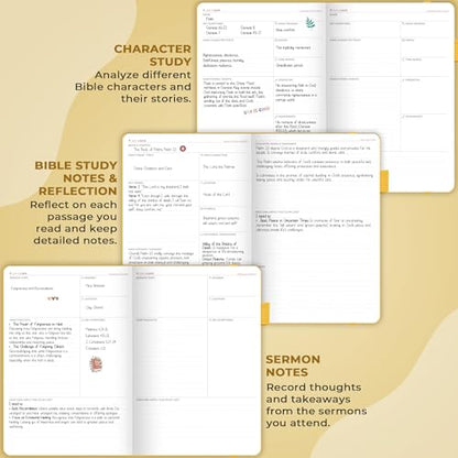 Clever Fox Bible Study Journal, Guide, Supplies for Women 7x10 Amber Yellow - color: Amber Yellow, size: Smaller than A4 (7" x 10")