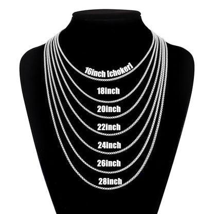 Fiusem Beveled Edge Cross Necklace for Men - size: 20 inches, style: Silver cross: 1.4"*0.8"