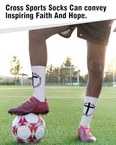 2 Pairs Cross Grip Soccer Socks for Men