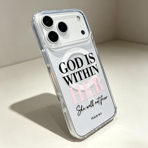 God is Within Her Psalm 46:5 Phone Case, White, for iPhone 16 Plus
