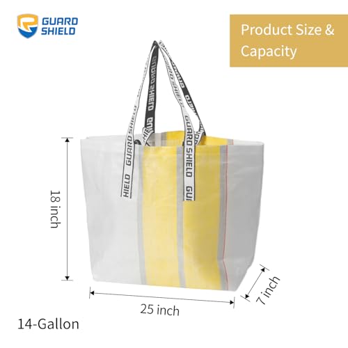 GUARD SHIELD Reusable Grocery Bags, Extra Large Shopping Tote with Handles, Heavy Duty for Moving, Laundry and Storage - style: Tote