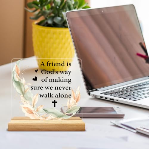 Friendship Decor Positive Quotes Acrylic Desk Sign - color: M60A04