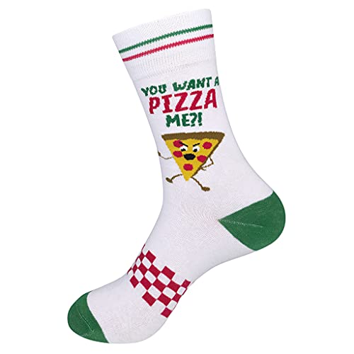 FUNATIC Socks with Funny and Profane Sayings, Sarcastic Gift for Men Women - color: You Want a Pizza Me?