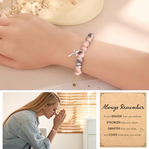 Christian Grandparents - Day Gifts for Women, Religious Cross Bracelet - color: Always-10