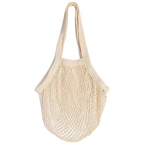 PILLOWPIA French Market Bag – Organic Cotton Tote, Handcrafted Adjustable Strap, Eco-Friendly 12-15" Farmers Market Carrier - color: Natural