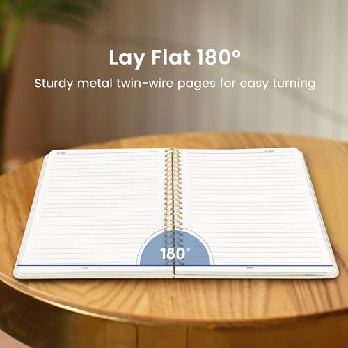 Taja Lined Spiral Journal for Women, A5 Cute Hardcover Notebook for Work - color: Z-Ocean Whales
