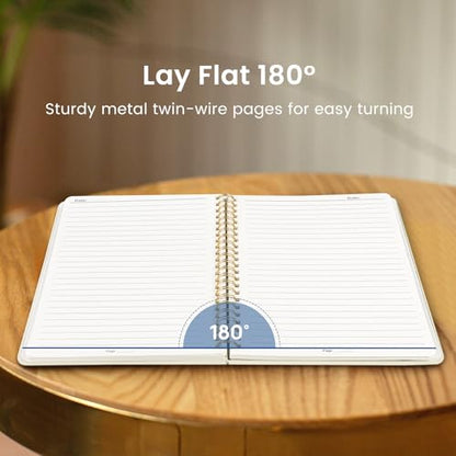Taja Lined Spiral Journal for Women, A5 Cute Hardcover Notebook for Work - color: Z-Ocean Whales