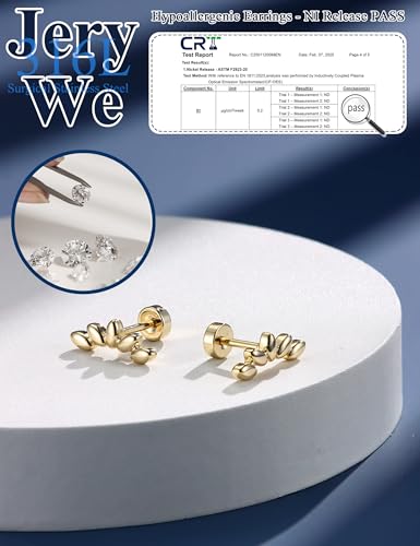 JeryWe Cartilage Earrings for Women Hypoallergenic Helix Piercing Jewelry - color: F:cluster-14k gold filled