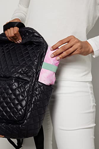 Pure Sage Reusable Grocery Bag - Stylish Shopping Bags for Groceries - Foldable Tote Bag - color: Pink Cosmo