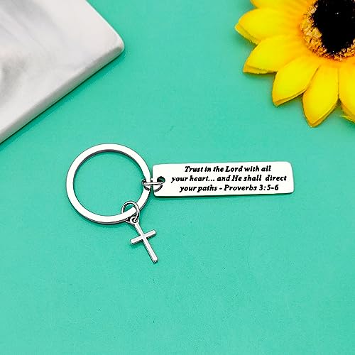 Bible Verse Gift for Women Men Christian Keychain Gift Inspirational Keychain Gift Confirmation Baptism Gift
