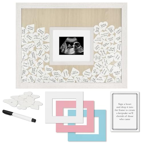Americanflat 12x16 Shadow Box Frame - Matted to 3x4 - White - color: White