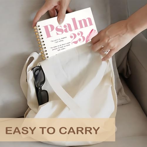 Pink Coquette Bow Christian Spiral Notebook Journal, Psalm 23 Bible Scripture Journal for Women, Christian Religious Gifts for Women, Church Notes Notebooks, 5.5x8.3 Inch - color: 02-psalm 23