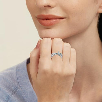 Cross Rings 925 Sterling Silver for Women Christian Religious Jewelry Faith Gifts for Mom Wife Girlfriend Her - color: White-6